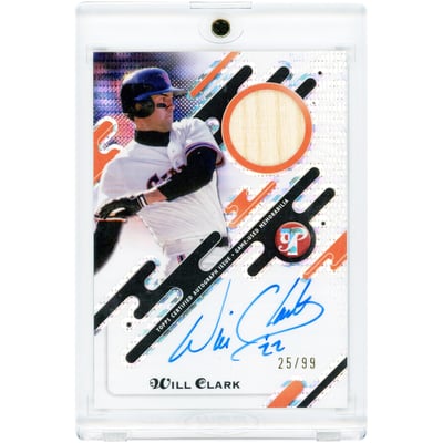 Will Clark San Francisco Giants Autographed 2025 Topps Pristine Pieces Game Used Bat Relic #PPAR-WC #25/99 Card 