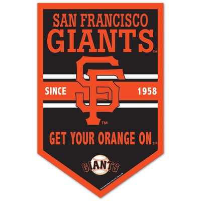 San Francisco Giants WinCraft 11" x 17" Chevron Wood Sign