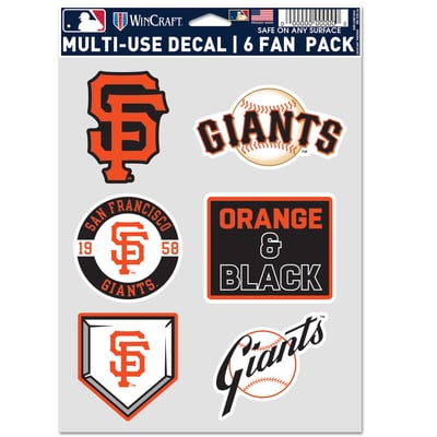 San Francisco Giants WinCraft Team Fan 6-Pack Decal Set