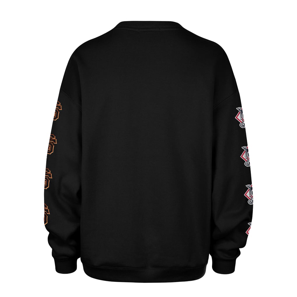  San Francisco Giants '47 Women's Trendy Team Go Big Oversized Sweatshirt - Black