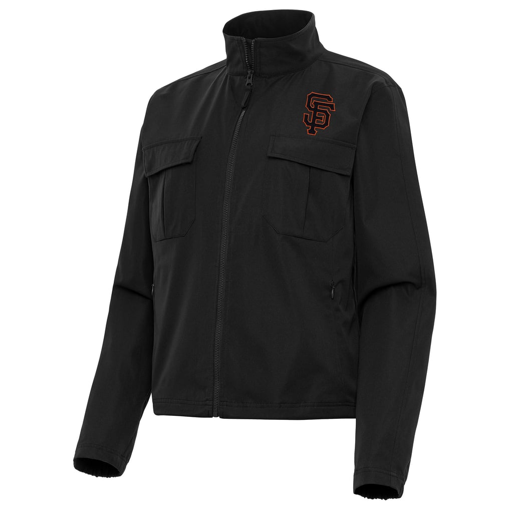 San Francisco Giants Antigua Women's Even Par Full-Zip Jacket - Black