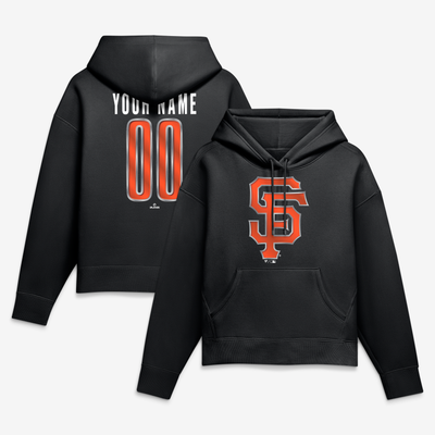 San Francisco Giants Women's Forged Mascot Personalized Name & Number Hoodie - Black