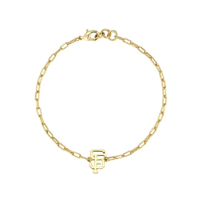  San Francisco Giants by Jill Martin Women's Classic Paperclip Bracelet - Gold