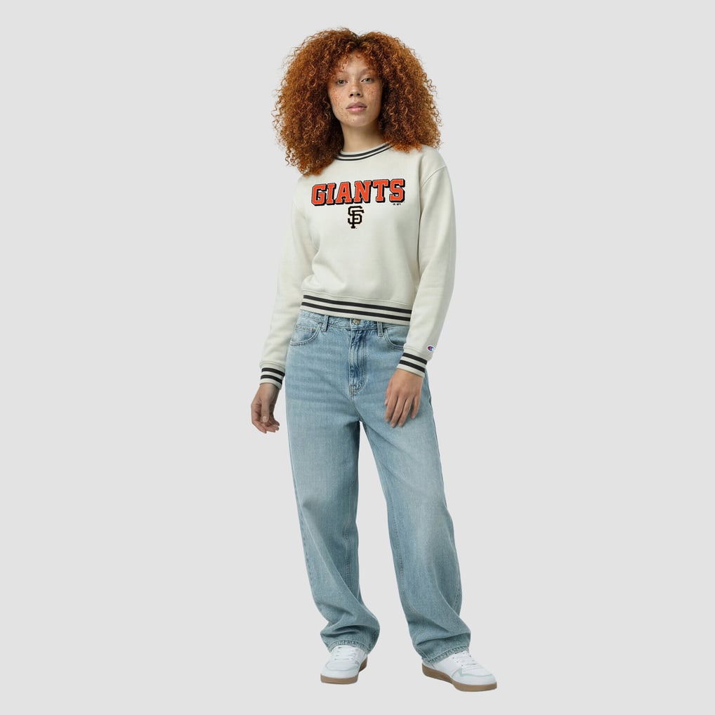  San Francisco Giants Champion Women's Reverse Weave Sweatshirt - Cream