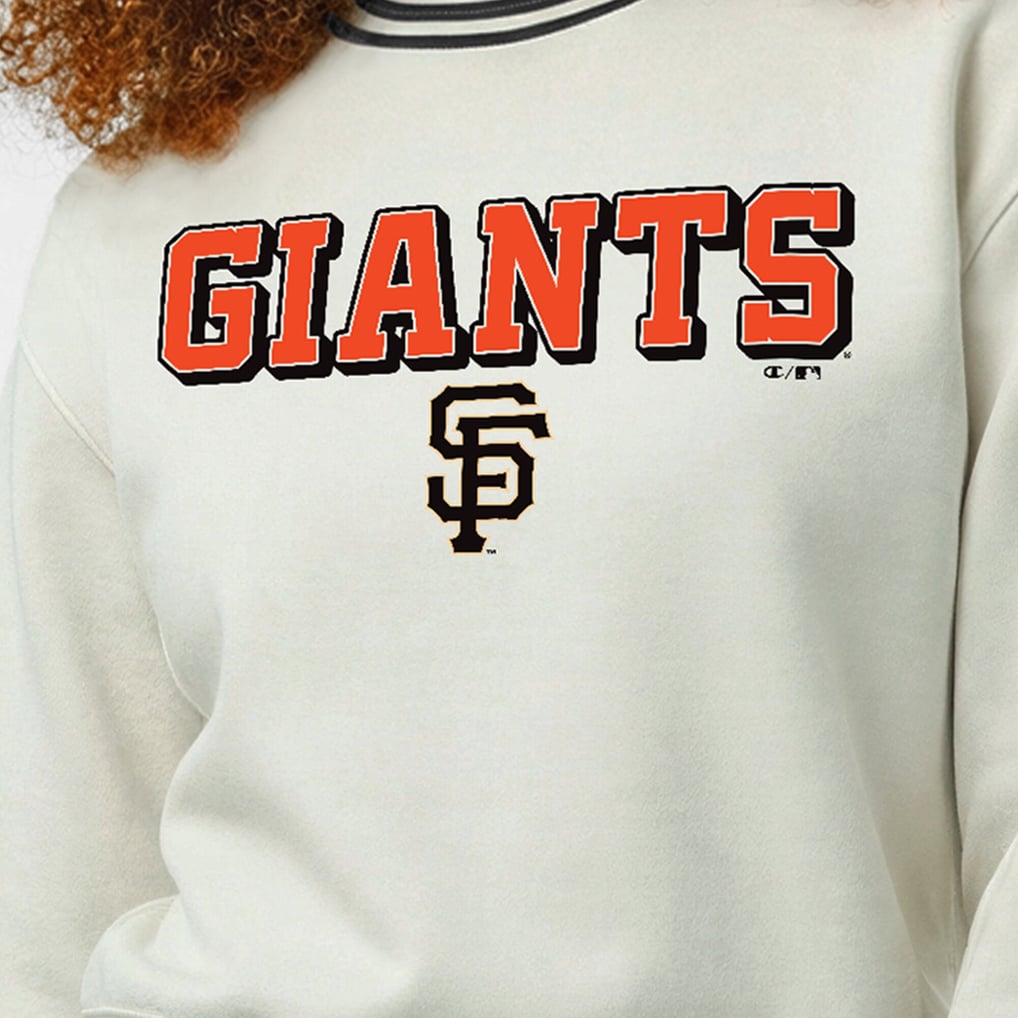  San Francisco Giants Champion Women's Reverse Weave Sweatshirt - Cream