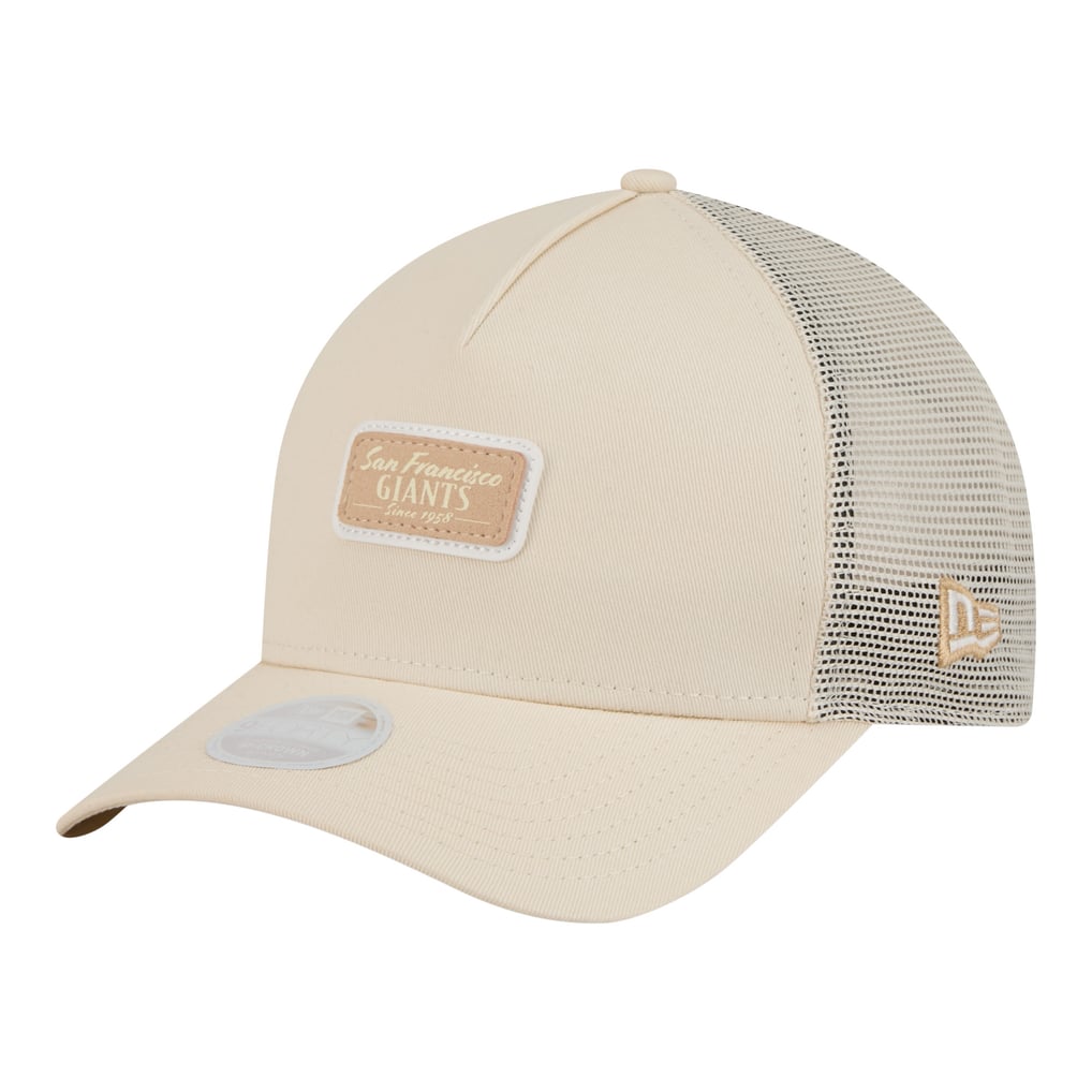 San Francisco Giants New Era Women's Tonal Patch 9FORTY M-Crown A-Frame Trucker Adjustable Hat - Light Beige