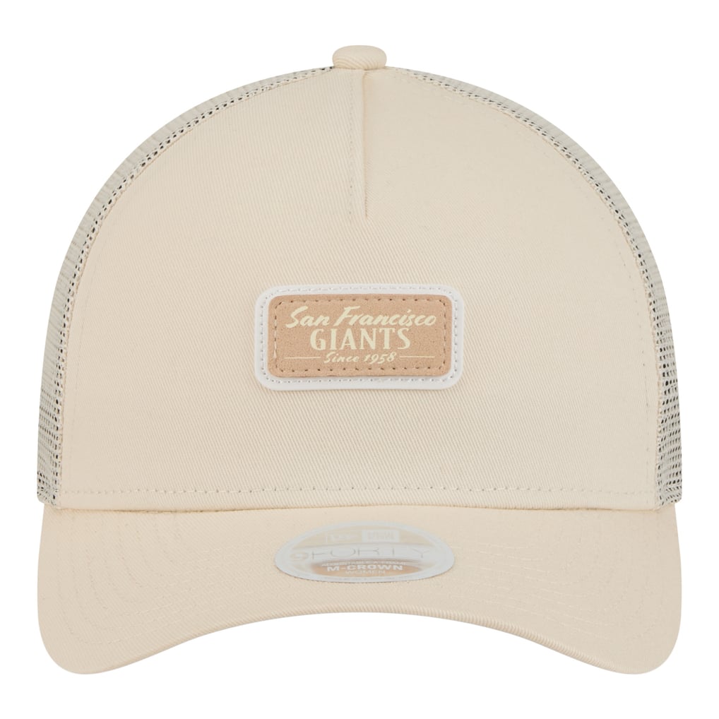 San Francisco Giants New Era Women's Tonal Patch 9FORTY M-Crown A-Frame Trucker Adjustable Hat - Light Beige