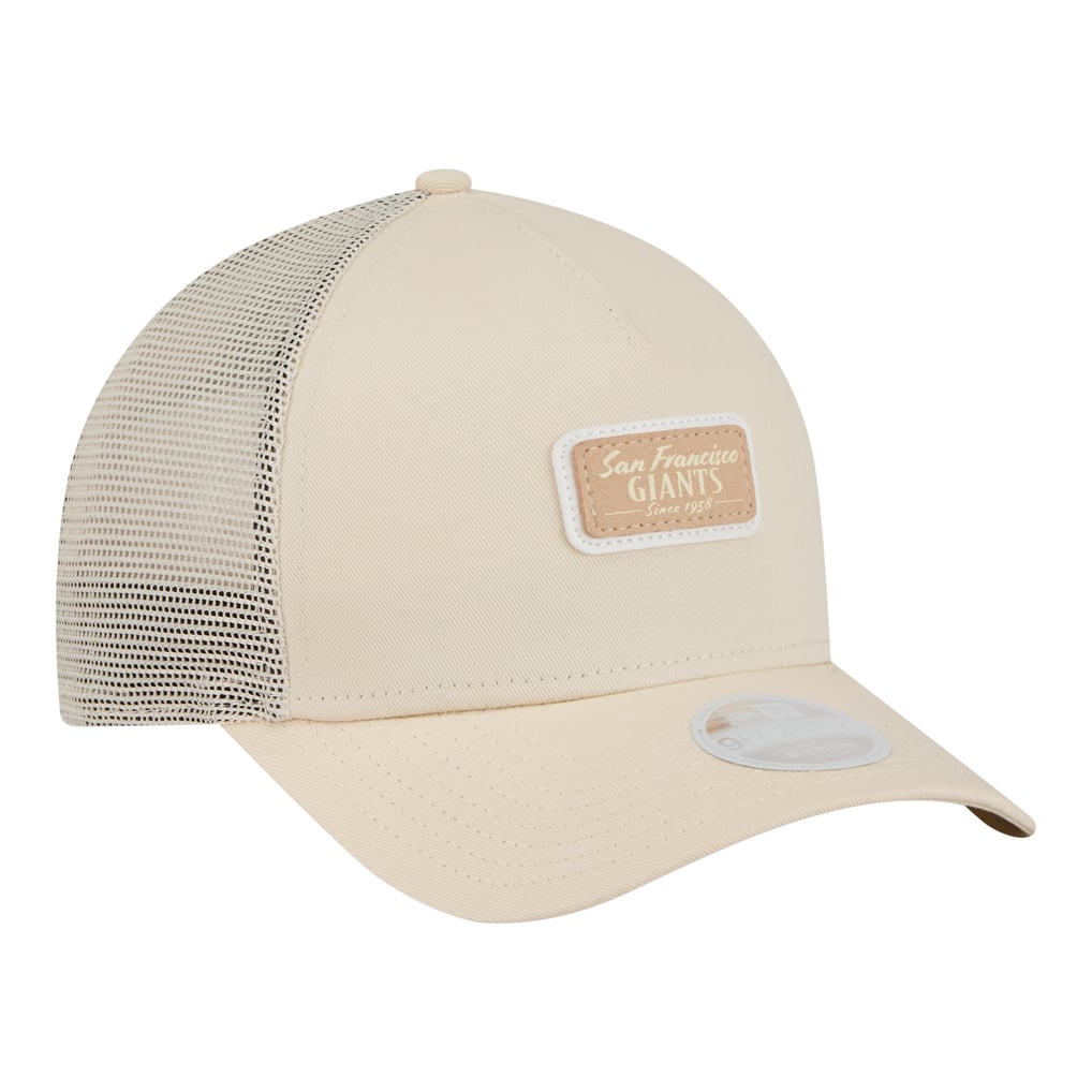 San Francisco Giants New Era Women's Tonal Patch 9FORTY M-Crown A-Frame Trucker Adjustable Hat - Light Beige
