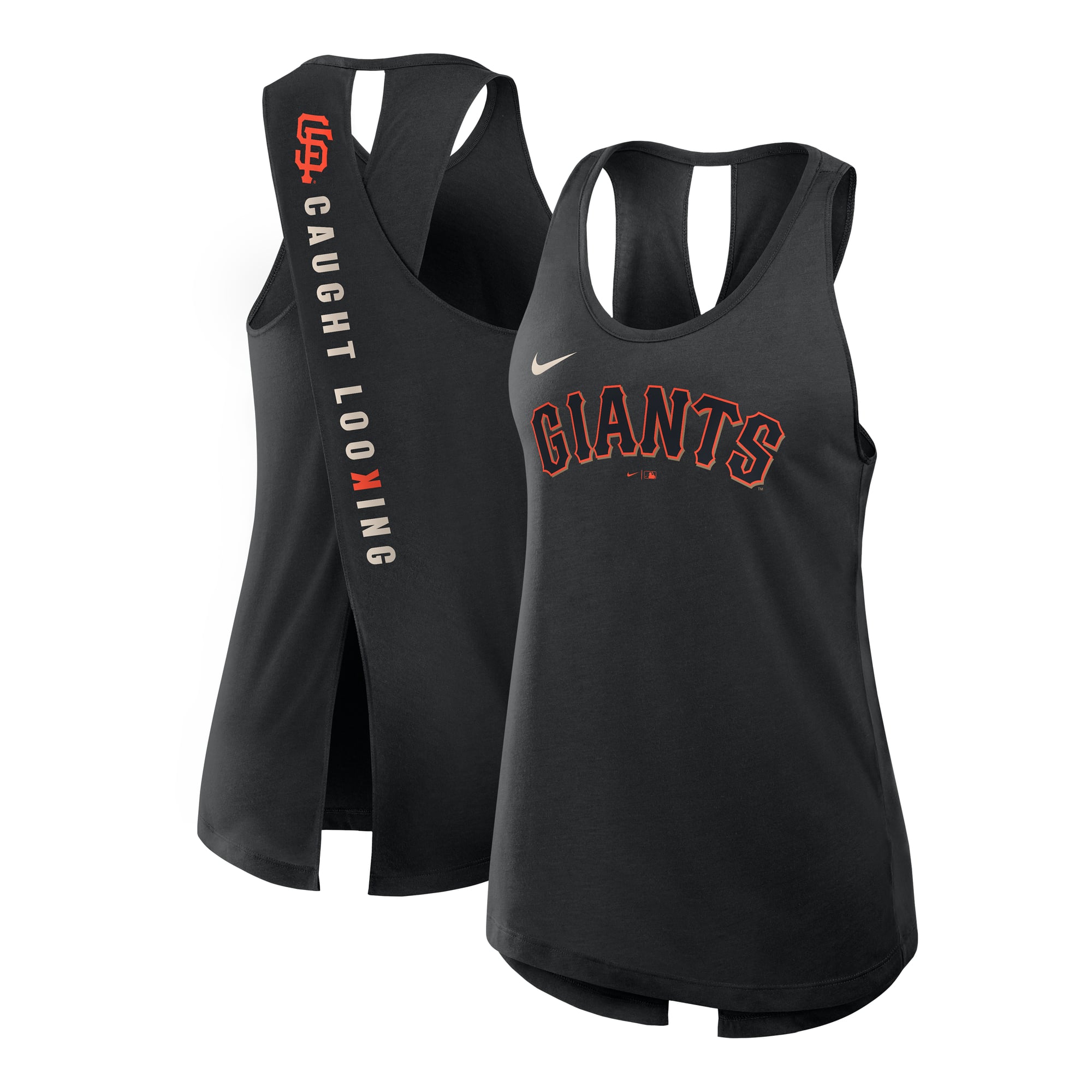 San Francisco Giants Nike Open-Back Crisscross Dri-FIT Tank Top 