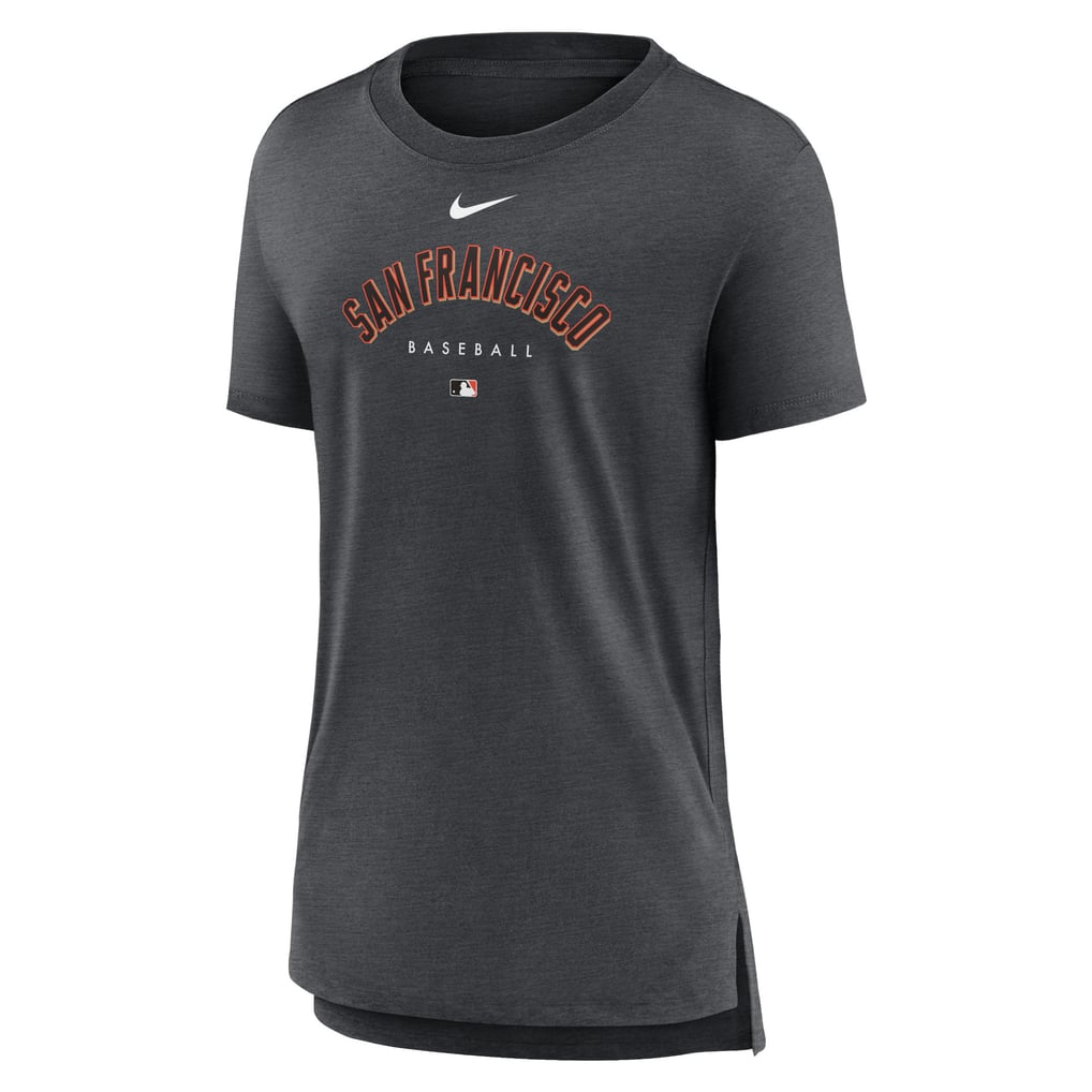 San Francisco Giants Nike Women's Authentic Collection Early Work Tri-Blend T-Shirt - Heather Charcoal