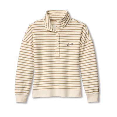  San Francisco Giants Tommy Bahama Women's Marina Del Mar Stripe Mock Neck Sweatshirt - White
