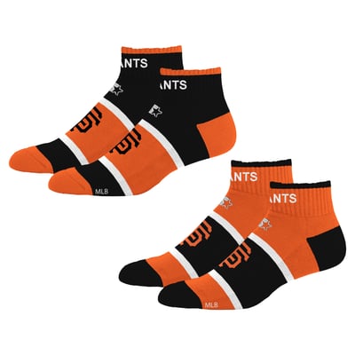 San Francisco Giants Starter Youth Season Opener Two-Pack Quarter Socks Set - Black
