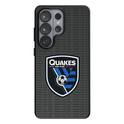  San Jose Earthquakes Keyscaper Text Backdrop Magnetic Bump Case - Black