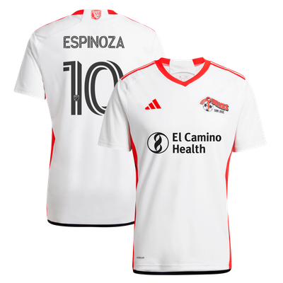 Cristian Espinoza San Jose Earthquakes adidas 2025 The 50 Kit Replica Player Jersey - White
