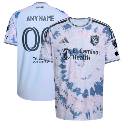 San Jose Earthquakes adidas 2026 The Dead Kit On-Field Authentic Patch Custom Jersey - Light Blue