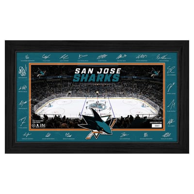 San Jose Sharks Highland Mint Limited Edition 2026–27 Facsimile Signature 12" x 20" Rink Framed Photo