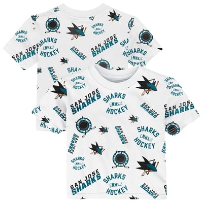  San Jose Sharks Outerstuff Infant Run Down T-Shirt - White
