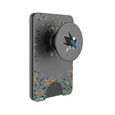 San Jose Sharks Keyscaper Confetti PopSockets Magnetic Wallet