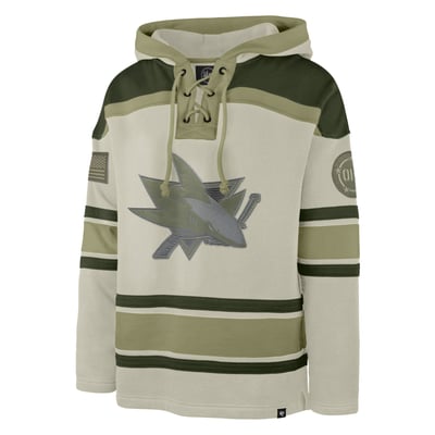 San Jose Sharks '47 OHT Military Appreciation Lacer Hoodie - Beige
