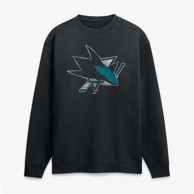 San Jose Sharks  Metallic Mascot Sweatshirt - Black