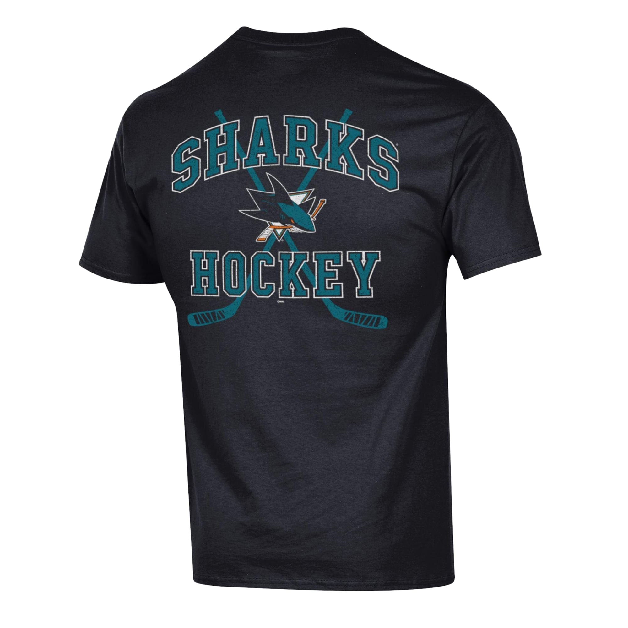 Men's San Jose Sharks Champion Black Stick With It Jersey T-Shirt
