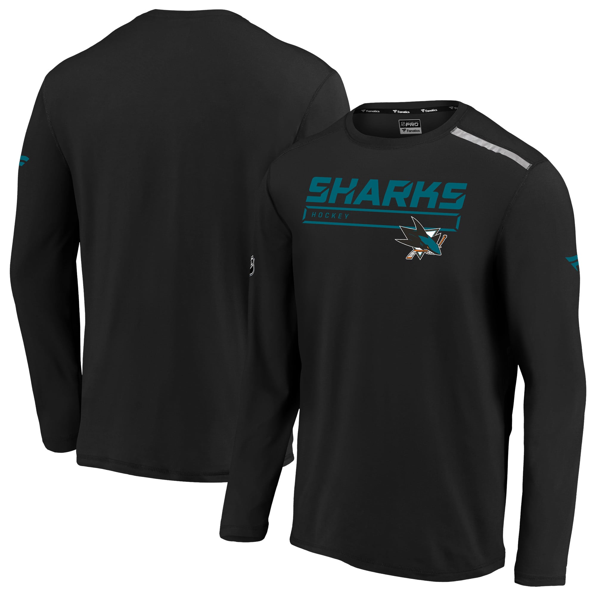  SHIMIZU SHARKS 選手支給品 L 黒/青 Men's San Jose Sharks Fanatics Black Authentic Pro Clutch Long