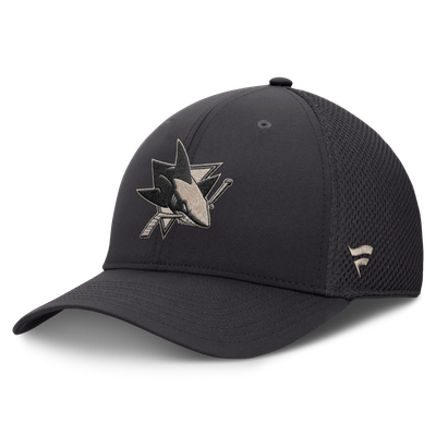 San Jose Sharks Fanatics Authentic Pro Road Meshback Stretch Hat - Charcoal