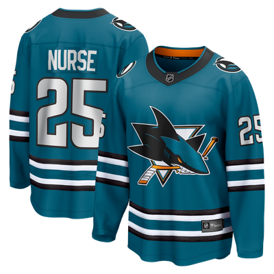 Darnell Nurse San Jose Sharks Fanatics Home Breakaway Jersey - Teal