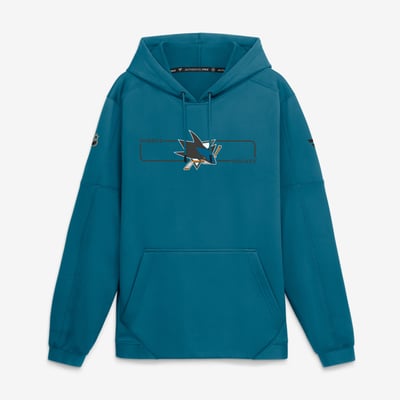 San Jose Sharks Fanatics Authentic Pro Rink Fleece Pullover Hoodie - Teal