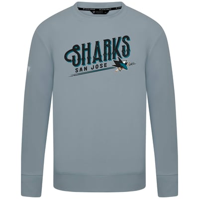  San Jose Sharks Levelwear Mandate Longtimer Crew Sweatshirt - Gray