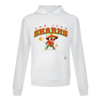 San Jose Sharks Levelwear DOTD Sugar Skull Player Relay Hooded T-Shirt - White
