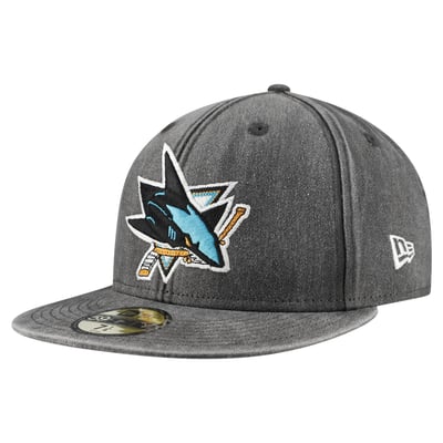 San Jose Sharks New Era Washed 59FIFTY Fitted Hat - Black
