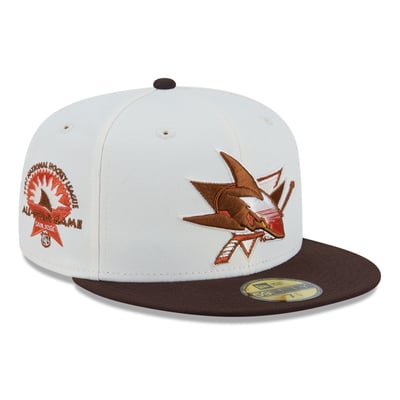 San Jose Sharks New Era Pumpkin Spice 59FIFTY Fitted Hat - Cream