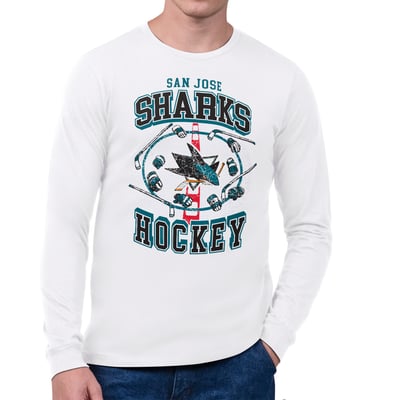 San Jose Sharks Starter Tilly Long-Sleeve T-Shirt - White