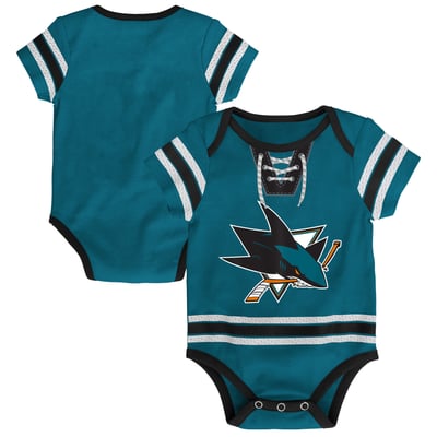 San Jose Sharks Outerstuff Newborn Hockey Bodysuit - Teal