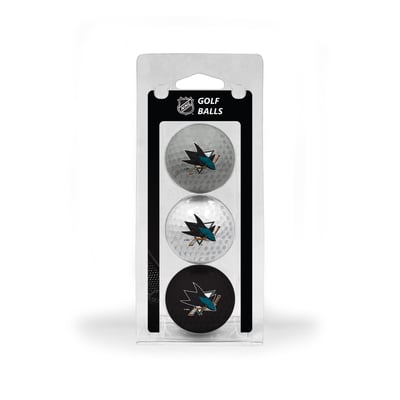 San Jose Sharks 3-Pack Multi-Colored Team Golf Ball Set