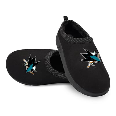 San Jose Sharks ISlide Unisex Primary Logo Mission Slipper - Black
