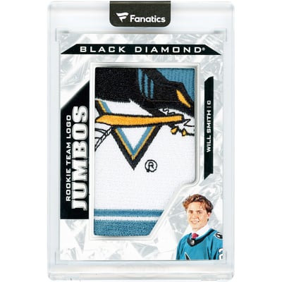 Will Smith San Jose Sharks 2024-25 Upper Deck Black Diamond Rookie Team Logo Jumbos #RTL-WS Rookie Card