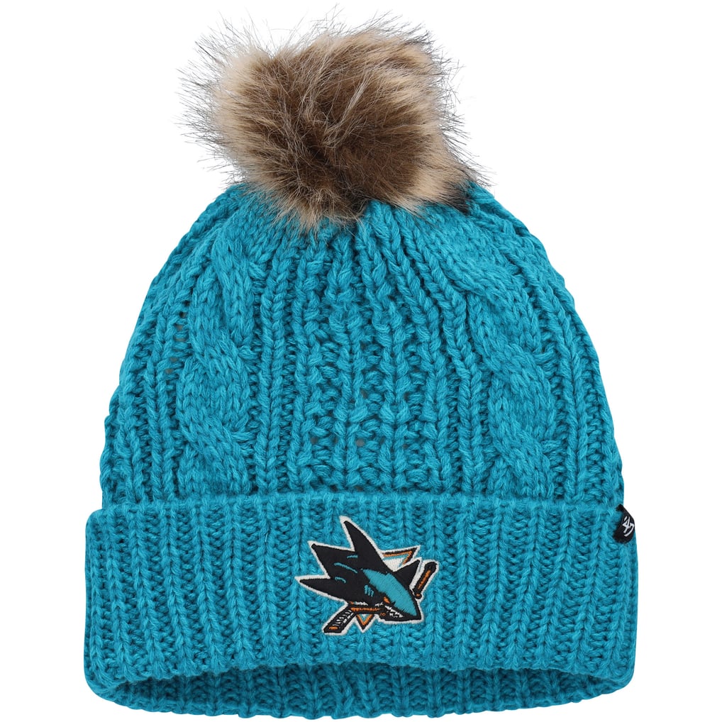\'47 San Jose Sharks Beanie Women OS Teal NEW NHL Felicity Cuff Knit Pom Hat Women main image 3