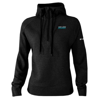 San Jose Sharks Columbia Women's Half-Zip Swingcraft Tri-Blend Hoodie - Black

