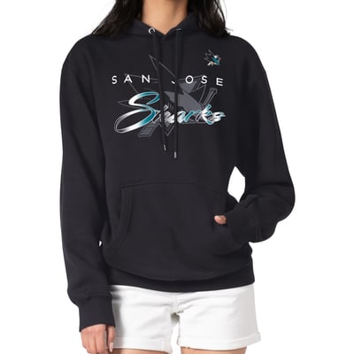 San Jose Sharks G-III 4Her by Carl Banks Shadow Logo Fleece Pullover Hoodie - Black