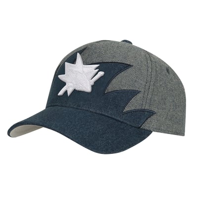  San Jose Sharks Mitchell & Ness Youth Denim Sharktooth Pro Pinch Snapback Hat - Charcoal