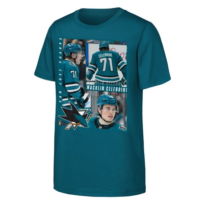 Macklin Celebrini San Jose Sharks Outerstuff Youth All For One T-Shirt - Teal