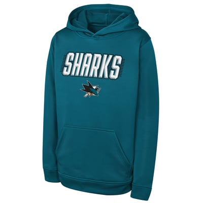 San Jose Sharks Outerstuff Youth Sack Party Performance Hoodie - Teal