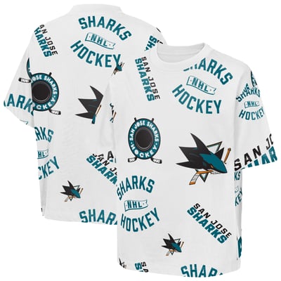  San Jose Sharks Outerstuff Youth Unstoppable Elevated T-Shirt - White