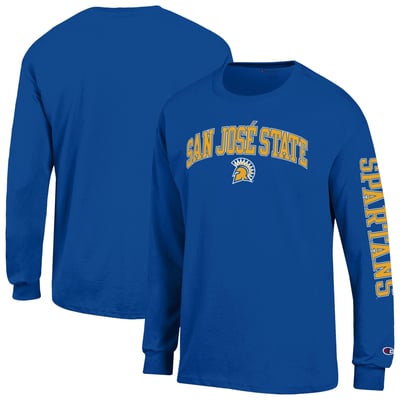 San Jose State Spartans Champion Arch Logo Long Sleeve T-Shirt - Royal