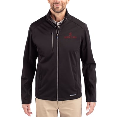  Santa Clara Broncos Cutter & Buck Evoke Recycled Honeycomb Fleece Full-Zip Jacket - Black