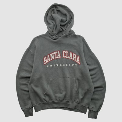 Santa Clara Broncos Jansport 2000s Hooded Pullover Sweatshirt - Charcoal - L by Fanatics Real Vintage