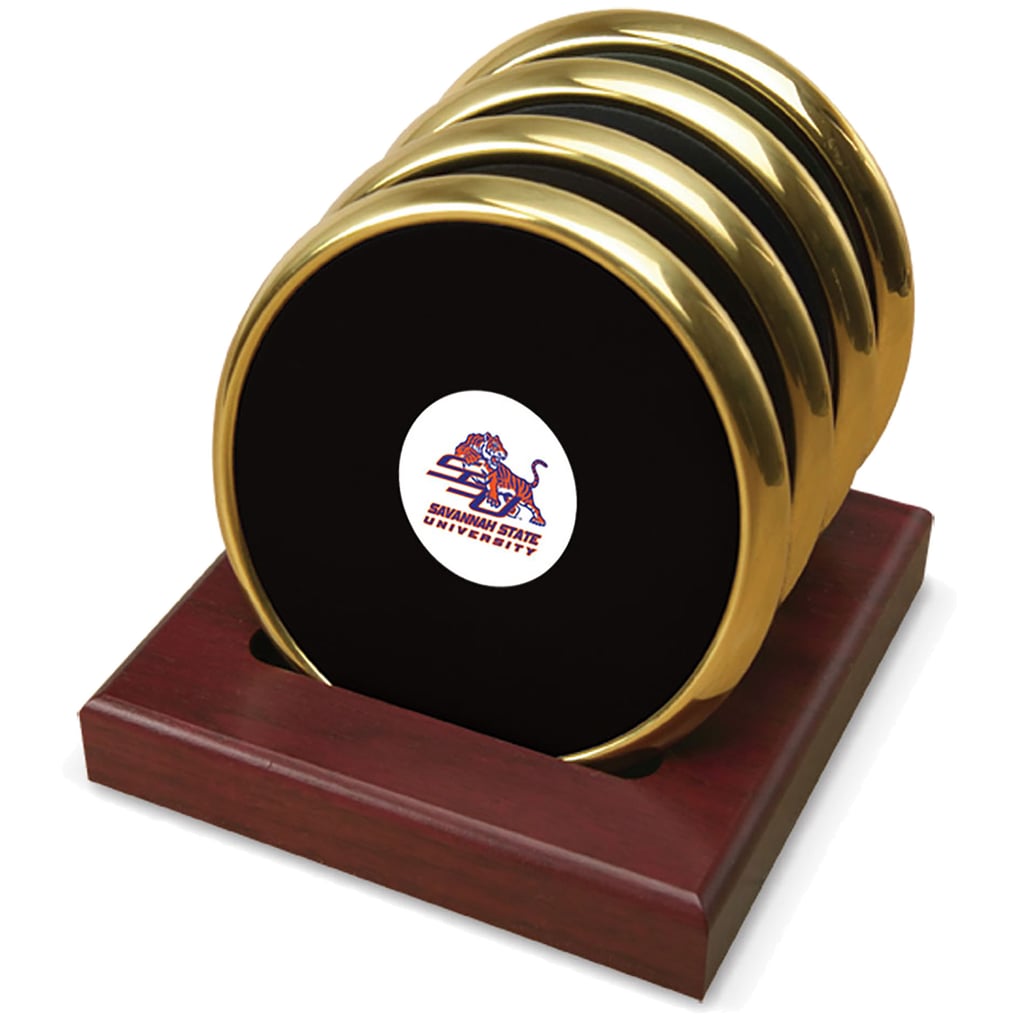 Savannah State Tigers 4-Pack Coaster Set - Gold