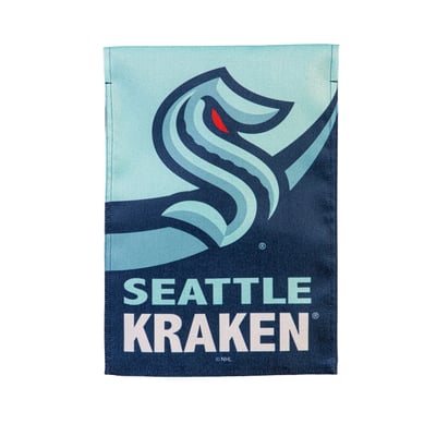  Seattle Kraken 12.5" x 28" Color Wave Double-Sided Burlap Garden Flag